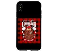 Trust Me I'm a Lumberjack Red Checked Pattern Design Graphic Carcasa para iPhone XS MAX