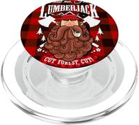 Trust Me I'm a Lumberjack Red Checked Pattern Design Graphic PopSockets PopGrip para MagSafe