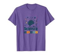 Trust Me I'm A Science Teacher Tabla periódica Humor Camiseta, Hombre, Morado Jaspeado, S