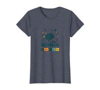 Trust Me I'm A Science Teacher Tabla periódica Humor Camiseta, Mujer, Azul Jaspeado, S