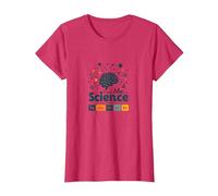 Trust Me I'm A Science Teacher Tabla periódica Humor Camiseta, Mujer, Rojo Jaspeado, S