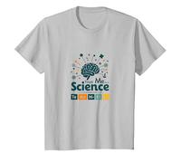 Trust Me I'm A Science Teacher Tabla periódica Humor Camiseta, Niños, Plata, 2 años