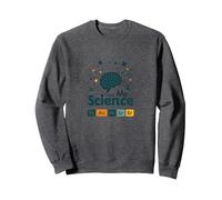 Trust Me I'm A Science Teacher Tabla periódica Humor Sudadera, Unisex para Adultos, Jaspeado Oscuro, S