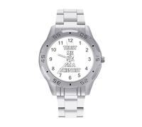 Trust Me I'm A Scientist - Reloj analógico de cuarzo para hombre, correa de acero inoxidable, reloj de pulsera de negocios