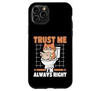 Trust Me I'm Always Right Nerd Cat On Toilet Carcasa para iPhone 11 Pro
