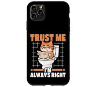 Trust Me I'm Always Right Nerd Cat On Toilet Carcasa para iPhone 11 Pro MAX