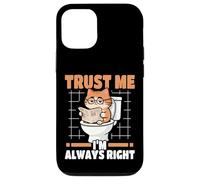 Trust Me I'm Always Right Nerd Cat On Toilet Carcasa para iPhone 12/12 Pro