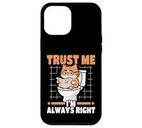 Trust Me I'm Always Right Nerd Cat On Toilet Carcasa para iPhone 12 Pro MAX