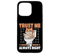Trust Me I'm Always Right Nerd Cat On Toilet Carcasa para iPhone 15 Pro MAX