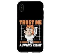 Trust Me I'm Always Right Nerd Cat On Toilet Carcasa para iPhone XS MAX
