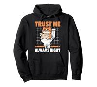 Trust Me I'm Always Right Nerd Cat On Toilet Sudadera con Capucha