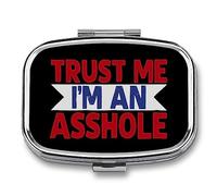 Trust Me, I'm An Asshole - Pastillero portátil para organizar pastilleros de viaje, pastilleros para bolsillo