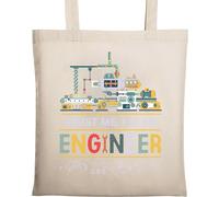 Trust Me I'm an Engineer - Bolsa de algodón ecológico natural con gráfico de fabricación colorida, color beige, beige, Talla única