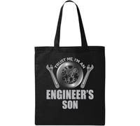 Trust Me I'm an Engineer's Son - Bolsa de algodón ecológico natural, color negro, Black, Talla única