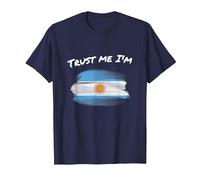 Trust Me I'm Argentine - Bandera de Argentina Vintage Camiseta, Hombre, Azul Marino, M