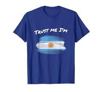 Trust Me I'm Argentine - Bandera de Argentina Vintage Camiseta, Hombre, Azul Real, XL