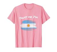 Trust Me I'm Argentine - Bandera de Argentina Vintage Camiseta, Hombre, Rosado, XXL