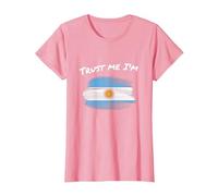 Trust Me I'm Argentine - Bandera de Argentina Vintage Camiseta, Mujer, Rosado, XS