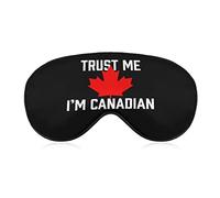 Trust Me I'm Canadian Maple Leaf Sleeping Eye Mask Sombra de ojos con correa ajustable Venda para los ojos para viajes en avión