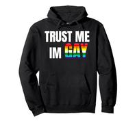 Trust Me I'm Gay Pride Statement Design Bold LGBTQ Ally Love Sudadera con Capucha