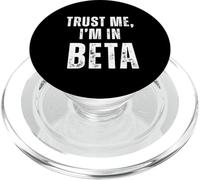 Trust Me I'm In Beta Funny Programador Desarrollador PopSockets PopGrip para MagSafe