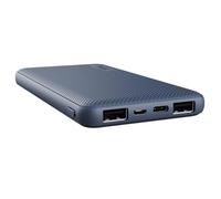 Trust Mobile Primo Batería Externa Carga Rapida 10000mAh, Power Bank Compacto Sostenible USB-C 3 A, 46 Horas Extra, 3 Entradas, Cargador iPhone, iPad, Samsung, Xiaomi, Huawei, Airpods, Móvil, Azul