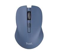 Trust Mydo Ratón Inalámbrico Silencioso, 82% de Plástico Reciclado, 1000-1800 dpi, Microrreceptor USB, RF 2.4GHz, para Diestros y Zurdos, Mouse para Ordenador, Portátil, Mac - Azul