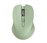 Trust Mydo Ratón Inalámbrico Silencioso, 82% de Plástico Reciclado, 1000-1800 dpi, Microrreceptor USB, RF 2.4GHz, para Diestros y Zurdos, Mouse para Ordenador, Portátil, Mac - Verde
