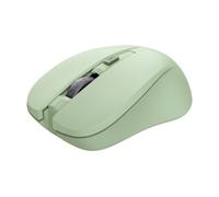 Trust Mydo Ratón Inalámbrico Silencioso, 82% de Plástico Reciclado, 1000-1800 dpi, Microrreceptor USB, RF 2.4GHz, para Diestros y Zurdos, Mouse para Ordenador, Portátil, Mac - Verde