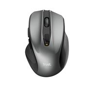 Trust Nito Ratón Inalámbrico Ergonómico con Reposapulgares, Negro | Microrreceptor USB, 6 Botones, 800-2200 PPP, Batería Incluida, Mouse Inalámbrico para Ordenador Portátil PC Mac Macbook