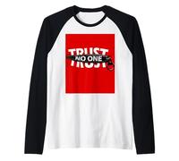 Trust No One Graphic Tees - Cool Motivational Graphic Quotes Camiseta Manga Raglan