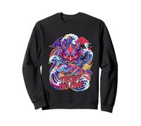 Trust No One Japonés Ukiyo-e Teatro Máscara Daga Traición Sudadera
