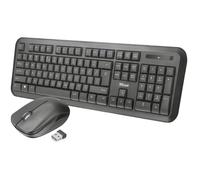 Trust Nova Teclado RF Wireless Black - Teclados (Estándar, Inalámbrico, RF Wireless, Negro, Ratón Incluido)