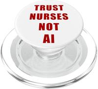 Trust Nurses Not AI - Support Staff Nurse (White) PopSockets PopGrip para MagSafe