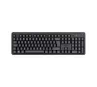 Trust Ody II - Teclado inalámbrico silencioso QWERTY UK, teclas de perfil bajo, receptor USB de 2,4 GHz, resistente a salpicaduras, pilas incluidas, teclado silencioso para PC, portátil, Mac, negro