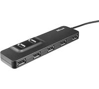 Trust Oila - Hub USB 2.0 con 7 Puertos, Negro