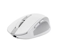 Trust Ozaa Ratón Inalámbrico Bluetooth + 2.4GHz, Mouse Silencioso Compacto Multidispositivo, 60% Plástico Reciclado, Ratón Bluetooth Recargable PC Portátil Windows Android Mac - Blanco