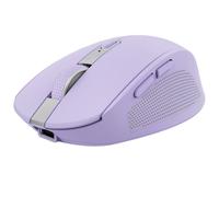 Trust Ozaa Ratón Inalámbrico Bluetooth + 2.4GHz, Mouse Silencioso Compacto Multidispositivo, 60% Plástico Reciclado, Ratón Bluetooth Recargable PC Portátil Windows Android Mac - Morado