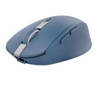 Trust Ozaa Ratón Inalámbrico Bluetooth + 2.4GHz, Mouse Silencioso Compacto Multidispositivo, 60% Plástico Reciclado, Ratón Bluetooth Recargable PC Portátil Windows Android Mac - Azul