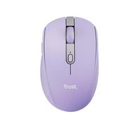 Trust Ozaa Ratón Inalámbrico Bluetooth + 2.4GHz, Mouse Silencioso Compacto Multidispositivo, 60% Plástico Reciclado, Ratón Bluetooth Recargable PC Portátil Windows Android Mac - Morado