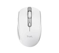 Trust Ozaa Ratón Inalámbrico Bluetooth + 2.4GHz, Mouse Silencioso Compacto Multidispositivo, 60% Plástico Reciclado, Ratón Bluetooth Recargable PC Portátil Windows Android Mac - Blanco