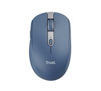 Trust Ozaa Ratón Inalámbrico Bluetooth + 2.4GHz, Mouse Silencioso Compacto Multidispositivo, 60% Plástico Reciclado, Ratón Bluetooth Recargable PC Portátil Windows Android Mac - Azul