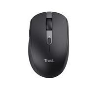 Trust Ozaa Ratón Inalámbrico Bluetooth + 2.4GHz, Mouse Silencioso Compacto Multidispositivo, 60% Plástico Reciclado, Ratón Bluetooth Recargable PC Portátil Windows Android Mac - Negro