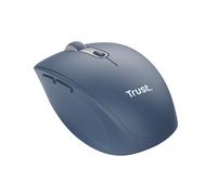Trust Ozaa Ratón Inalámbrico Bluetooth + 2.4GHz, Mouse Silencioso Compacto Multidispositivo, 60% Plástico Reciclado, Ratón Bluetooth Recargable PC Portátil Windows Android Mac - Azul