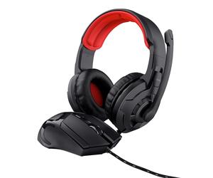 Trust Pack Gaming 24761 Ratón Auriculares Negro