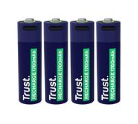Trust Pilas Recargables AA con Puerto USB-C Integrado, Paquete de 4