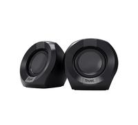 Trust Polo Altavoces PC 2.0 Compactos 8W (4W RMS), Conexión Audio Jack 3,5 mm, Alimentación USB, Control de Volumen, Pequeño Altavoz, Altavoces para PC Portátil, Ordenador - Negro