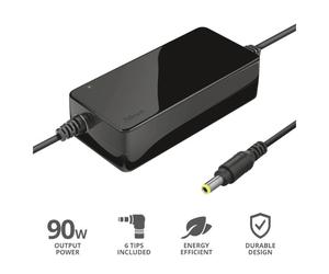 Trust primo adaptador e inversor de corriente interior 90 w negro