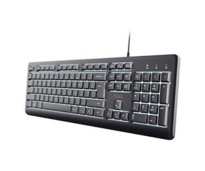 Trust primo beleuchtete teclado hogar / oficina usb qwerty español ne