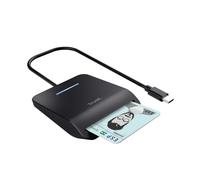 Trust Primo Lector DNI Electrónico USB-C, Lector de Tarjetas DNI para la Identificación Personal, Cumple con FIPS 201, FIPS TAA e ISO 7816 Clase A/B/C, Cable de 100 cm, Mac y Windows, Negro